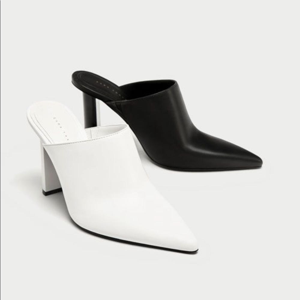 Zara two tone geometric high heels